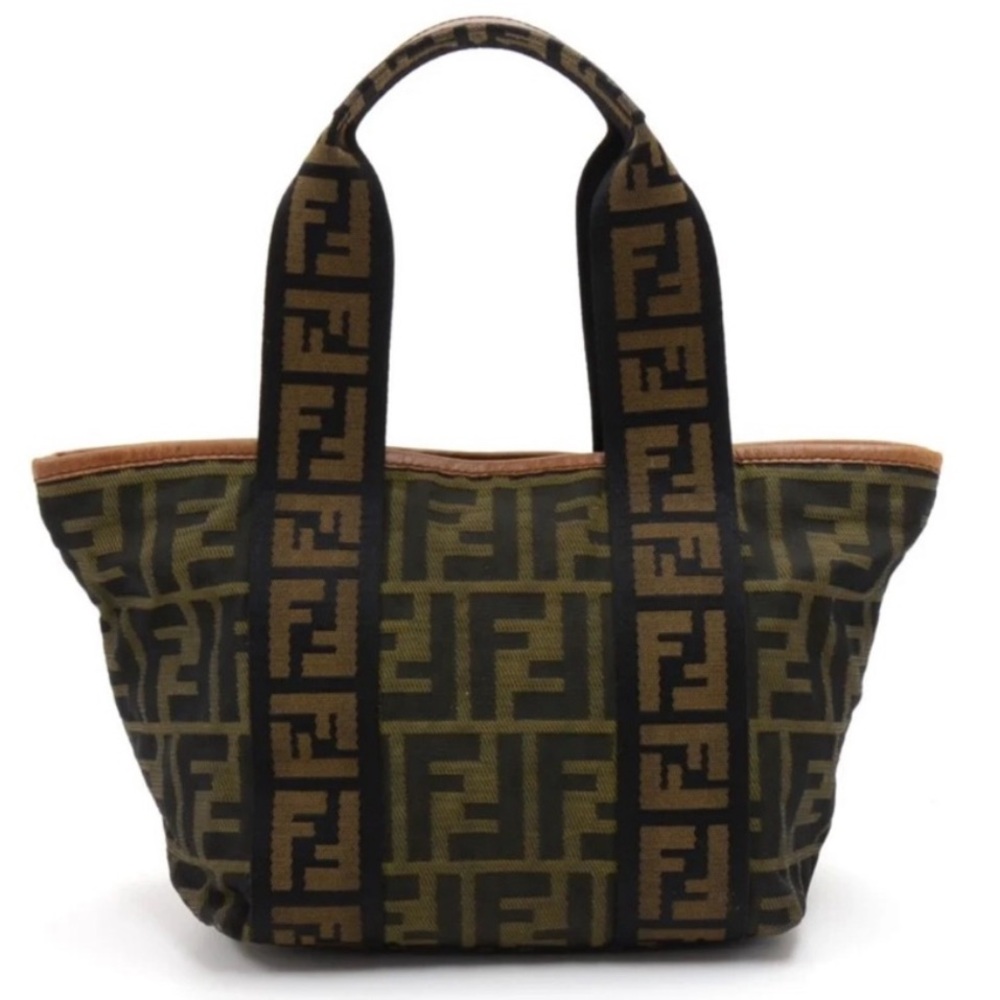 FENDI FF ZUCCA NYLON & LEATHER MINI PADLOCK TOTE BAG - Picture 5 of 9